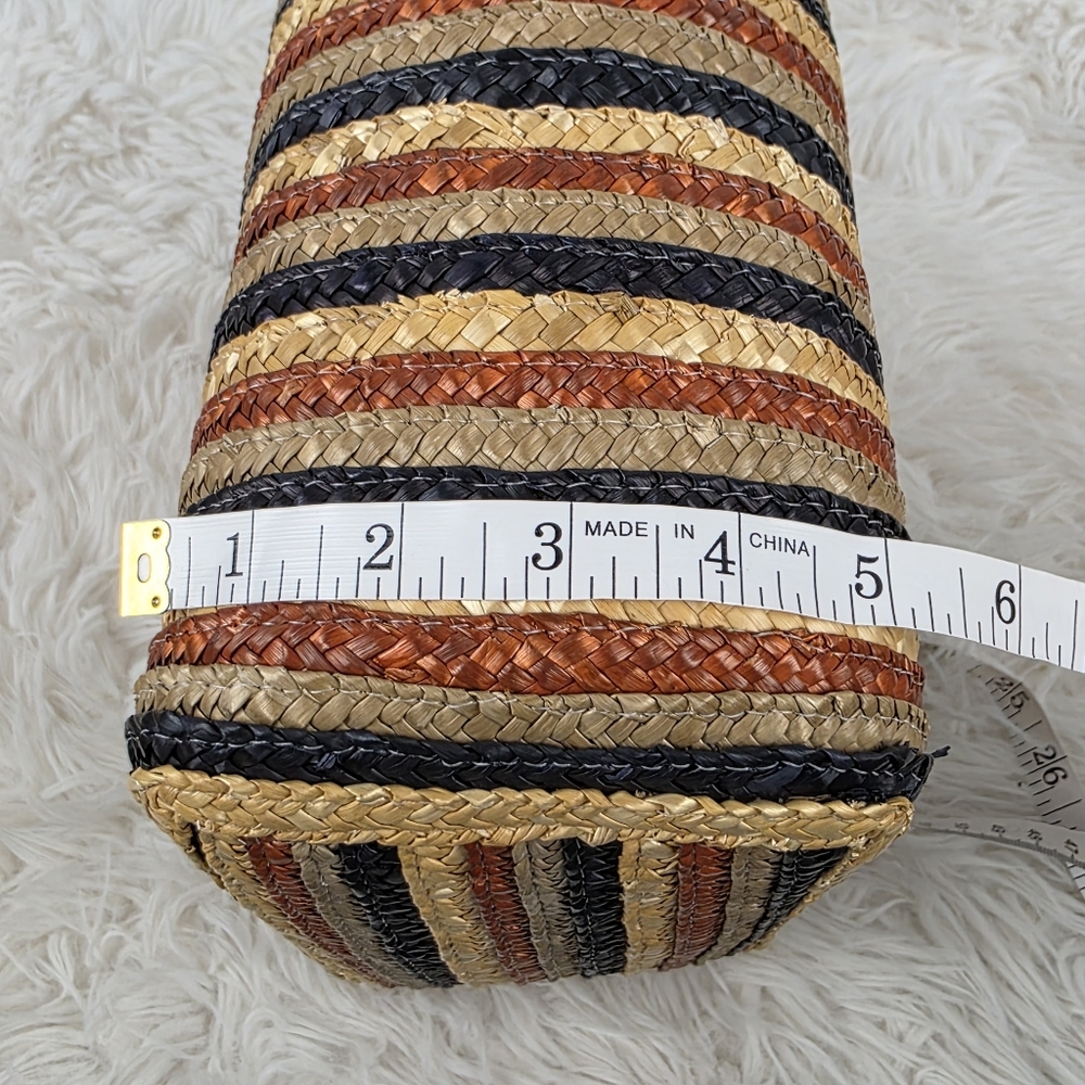 Striped Straw Bag and Hat Set - Picture 14 of 15